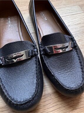 Coach Olympia Pebble Grain Leather Loafers- Women 7.5